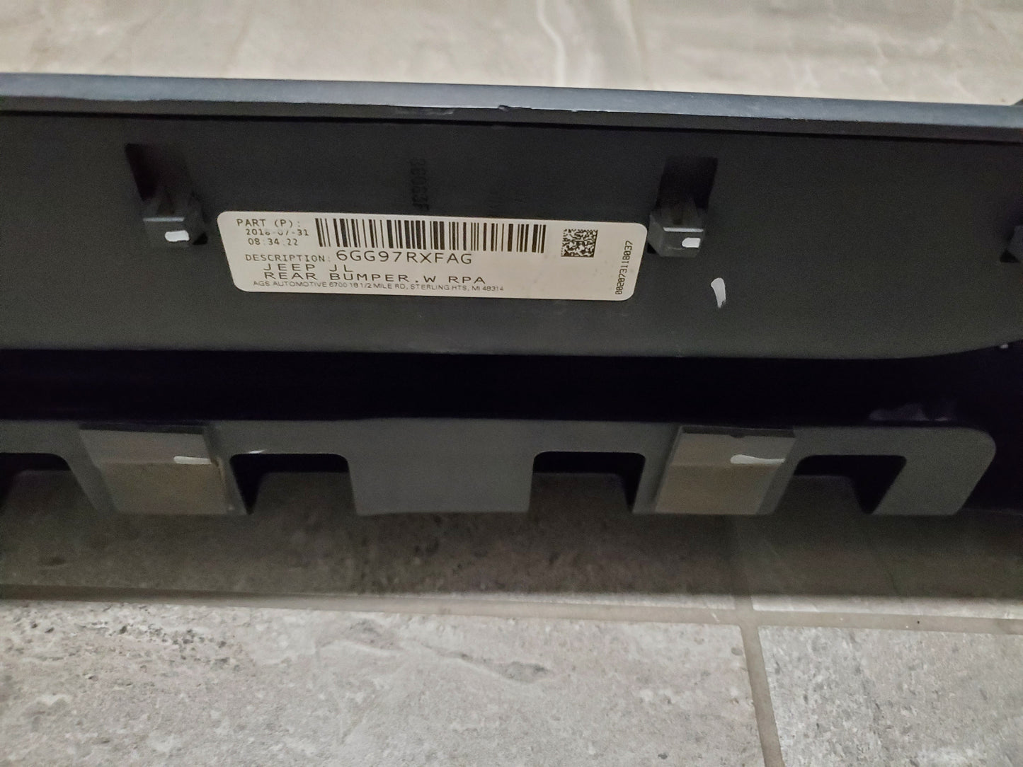 2018-2024 Jeep Wrangler JL Steel Rear Bumper OEM With End Caps, Park Assist